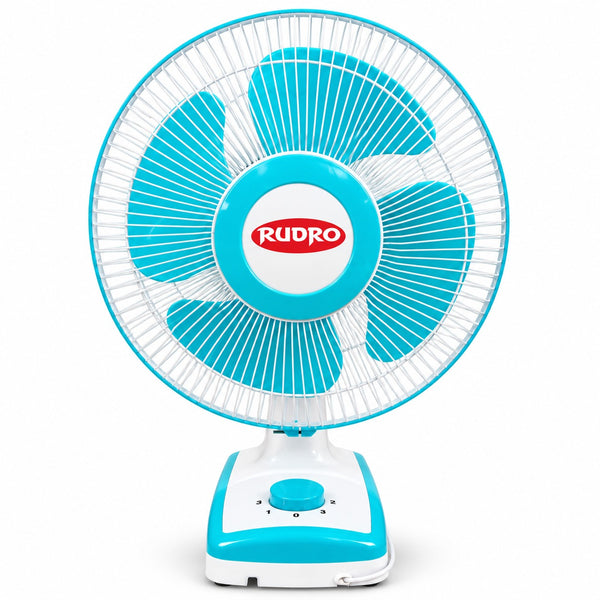 Rudro 12 Inch Table Cum Wall Fan - Aqua - Rudro, Ravindra Industries Balasore