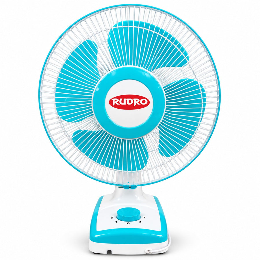 Rudro 12 Inch Table Cum Wall Fan - Aqua - Rudro, Ravindra Industries Balasore